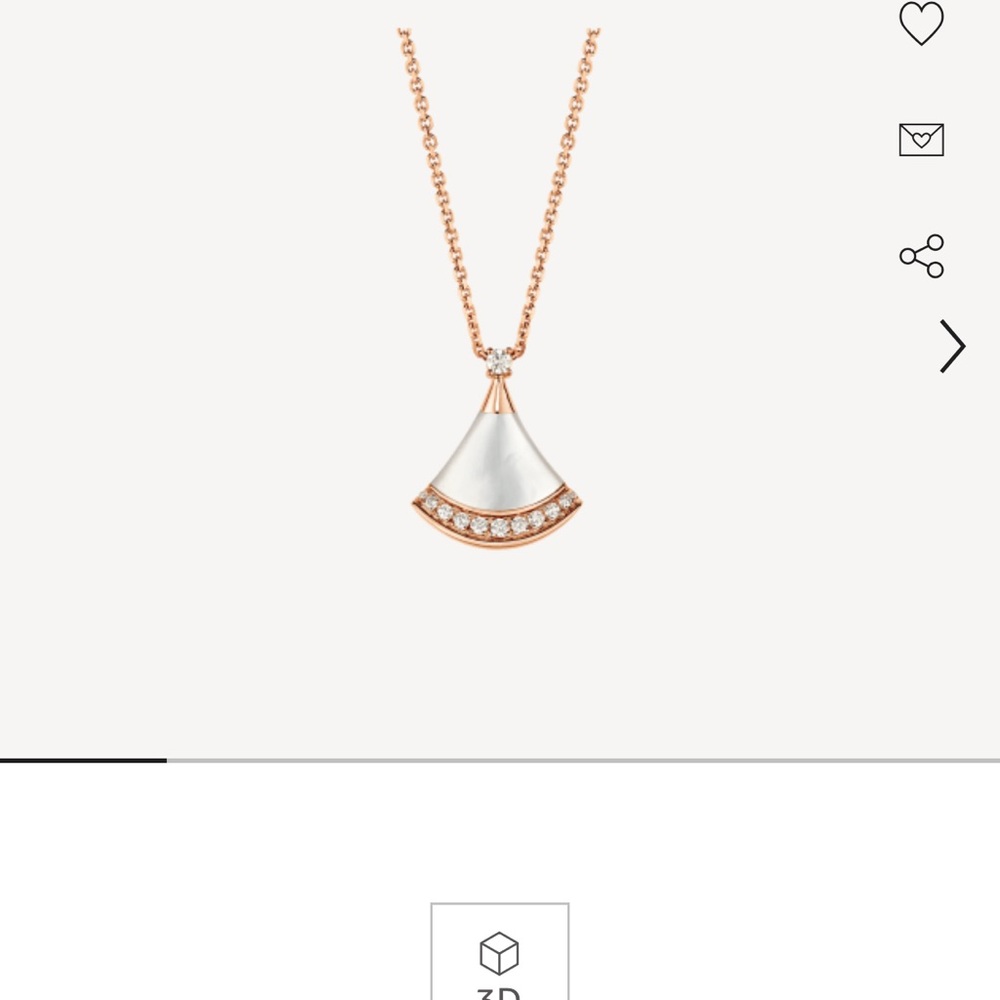 Bulgari Rose Gold and Silver Necklace